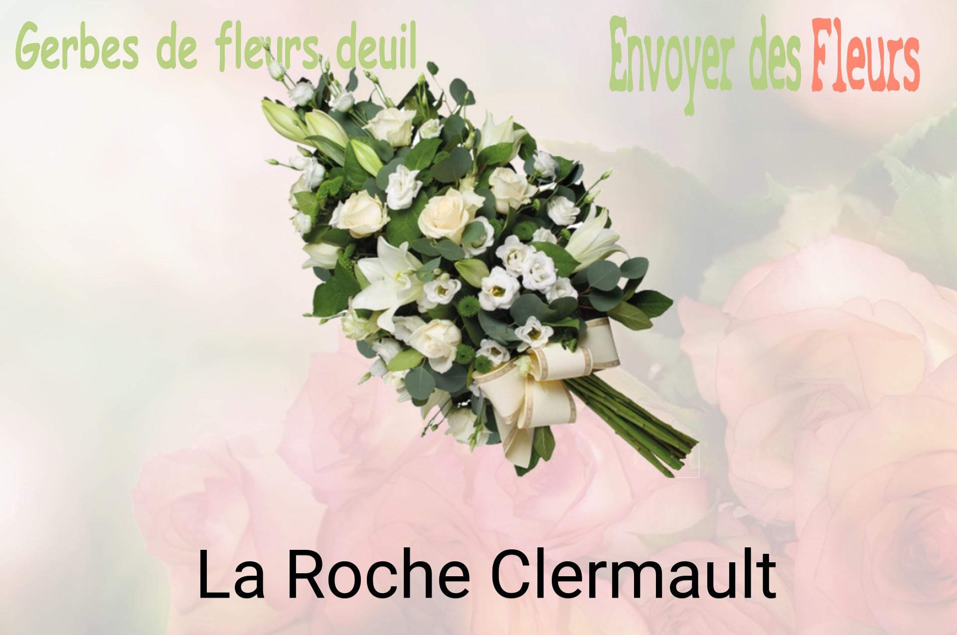 Gerbe de fleurs de deuil livrée à La Roche-Clermault